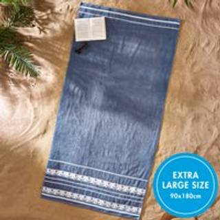 Catherine Lansfield Anchors Cotton Extra Large StrandhåndklæderEn