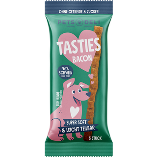 Pets Deli Snack Tasties Bacon 399.33 DKK/1 kg
