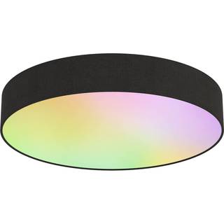 Smart loftslampe sort 30 cm inkl. LED RGB med fjernbetjening - Taiko