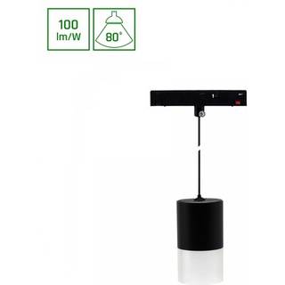 SYSTEM SHIFT BASIC - Hangit armatur ophængt 55x95mm (1100mm ledning), 6W, 3000K, sort - Dæmpbar : Ikke dæmpbar, Kulør : Varm