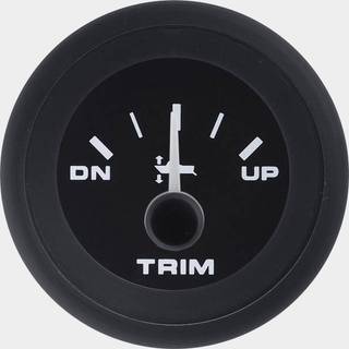 Trimindikator Veethree Black Premier, dugfri, Ø52 mm, 12 V, motorforbindelse, sort, til Evinrude / Johnson påhængsmotor