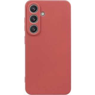 EIDERWOOD - Samsung Galaxy S25 Blødt Plast Cover - Anti-Ridse Beskyttelse og Fiberforing - Koralrød