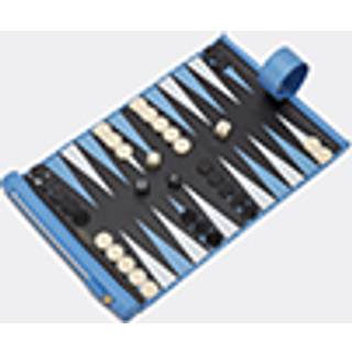 Smythson Decorative Objects - 'Panama' backgammon roll, Nile Blue in BLUE LEATHER