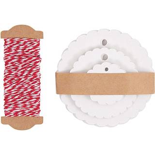 Paper Poetry Geschenkanhänger Rosette weiß 30 Stück - Weiß