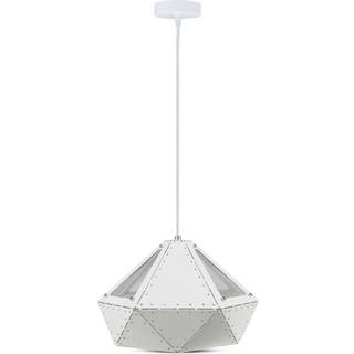 Pastel Prism Pendel Lampe E27 - Hvid, Ø310*180mm