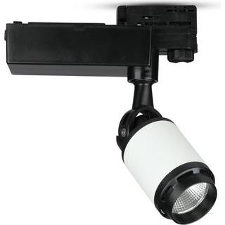 10W LED Skinnespot - 6000K, sort/hvid hus - Kulør : Kold
