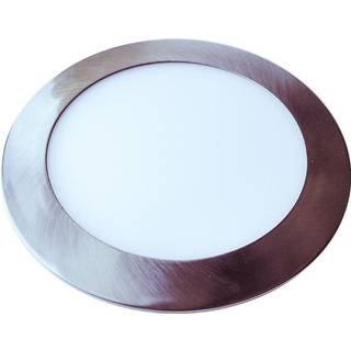 24W LED Slim Panel - Lys-Satin Nikkel, 4000K, Rundt - Kulør : Neutral