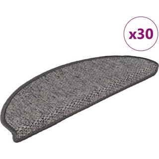 selvklæbende trappemåtter 30stk. 65x21x4cm sisal-look brunbeige