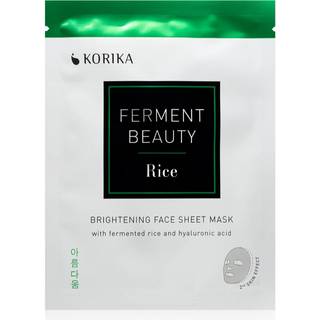 KORIKA FermentBeauty Brightening Face Sheet Mask with Fermented Rice and Hyaluronic Acid Klarende sheetmaske til ansigtet med gæret ris og hyaluronisk - 20 g