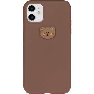 EIDERWOOD iPhone 11 Silikone Cover - Dekorativ Figur - Brun / Bjørn