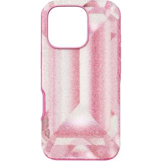 High Smartphone Schutzhülle, Kristallines Printmotiv, iPhone® 16 Pro, Rosa
