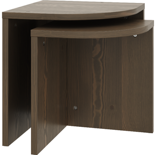 Combine Bordsæt Fra Karup Design i Massiv FSC Fyrretræ | Japandi - B:43/36 x D:43/36 x H:47/42 - Carob Brown