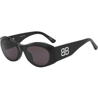 Balenciaga Kvinde BB0396SK 001 Solbriller Acetat Sort Grå Rund