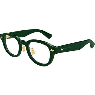 Bottega Veneta Unisex Bottega Veneta BV1355OJ 004 Optiske stel Acetat Grøn Transparent Rund