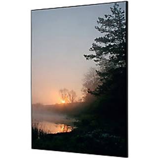Tekstil vægdekoration A2 Forest Sunrise med sort ramme