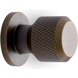 MANOR Round knop, zink, antik og messing • Furnipart