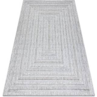 Tæppe SANTO OVERRASKNING SISAL 0999 geometrisk grå 140x190 cm