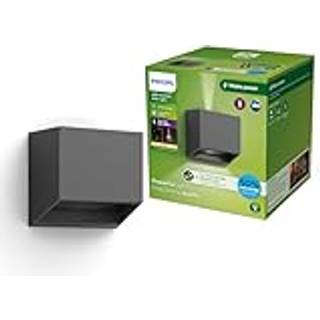 Philips LED udendørs væglampe Alix UE, Sort, Aluminium, Moderne,