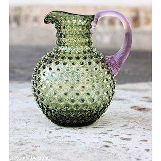 Mundblæst Hobnail krus, 2 L