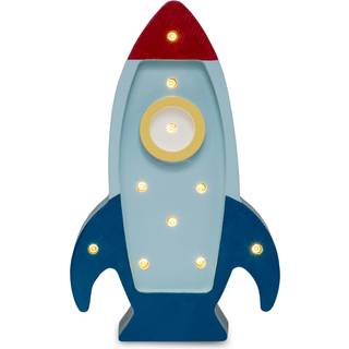 Little Lights Mini Lampe Rumraket, Blå