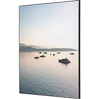 Tekstil vægdekoration A2 Ships Sea med sort ramme