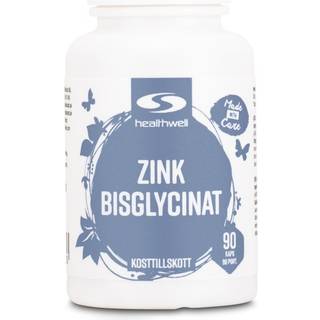 Healthwell Zinkbisglycinat, 90 kapsler