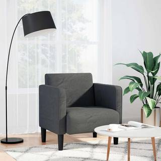 sofastol med armlæn 54 cm fløjlsstof mørkegrå
