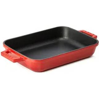 Støbejernsbakke, 29 x 21 cm, Rød - LAVA
