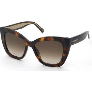 Nina Ricci Kvinde SNR376 752 Solbriller Acetat Havana Brun Firkantet Normal Skygge