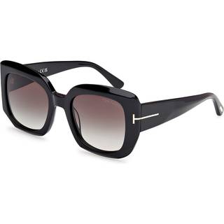 TOM FORD Kvinde FT1220 CARLA-02 01B Solbriller Acetat Sort Røg Firkantet Normal