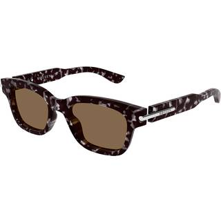 Alexander McQueen Unisex AM0497S 002 Solbriller Acetat Havana Brun Firkantet