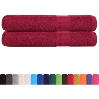 Gæstehåndklæder 30X50Cm 360 G/M2 100 % Bomuld Bordeauxrød Bordeaux - 2 / 80 x 200 cm