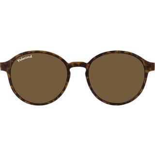 Round Clip-On TR90 Tortoiseshell Solbriller Mænd - SmartBuy Collection - Matte Tortoise - 51mm