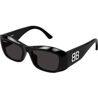 Balenciaga Kvinde Balenciaga BB0397SA 001 Solbriller Acetat Sort Grå Firkantet