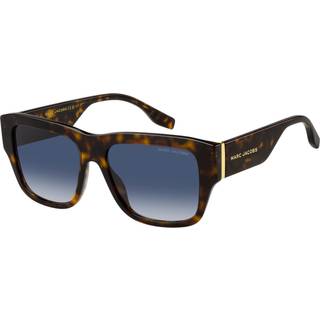 Marc Jacobs Mand MARC 842/S 086/08 Solbriller Acetat Havana Blå Firkantet Normal Skygge