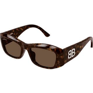 Balenciaga Kvinde Balenciaga BB0397SA 002 Solbriller Acetat Havana Brun Firkantet