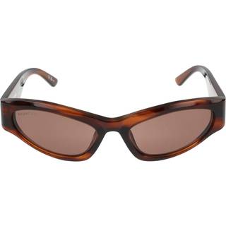 Balenciaga Kvinde BB0387S 002 Solbriller Acetat Havana Brun Geometrisk