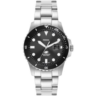 Fossil Blue herreur i stål med sort urskive