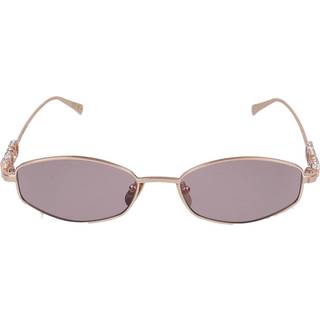 Gucci Kvinde Gucci GG1802S 003 Solbriller Metal Guld Violet Rund
