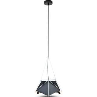 Prism Pendel Lampe - Sort Lampeskærm med Hvid Ledning, Ø400*540mm