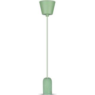 E27 Beton Pendel Lampe - Grøn