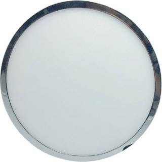 12W LED Overflade Panel Lys - Krom, 3000K, Rund - Kulør : Varm