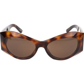 Balenciaga Kvinde BB0394S 002 Solbriller Acetat Havana Brun Sommerfugl