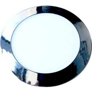 24W LED Slim Panel - Krom, 4000K, Rundt - Kulør : Neutral