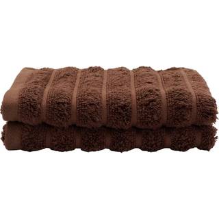 Bambus gæstehåndklæder - Zero twist - mørk brun - 2 stk. - Prima