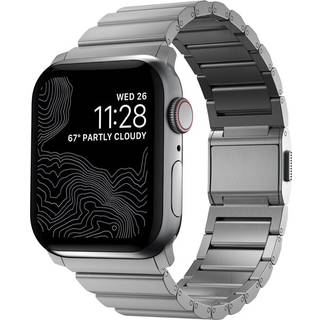 Nomad Titanium Band Apple Watch 45mm Series 9 Silver