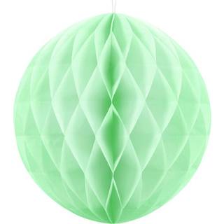 1 stk. Honeycomb kugle i pistacie farve, diameter ca. 40 cm, genanvendelig med klips montering