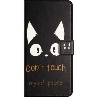 EIDERWOOD Motorola Moto G55 Flip Case inkl. Pung og Ståfunktion - "Don&#39;t Touch My Cell Phone"