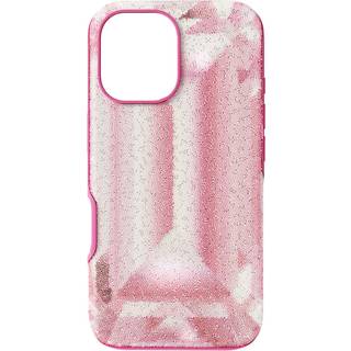 High Smartphone Schutzhülle, Kristallines Printmotiv, iPhone® 16, Rosa