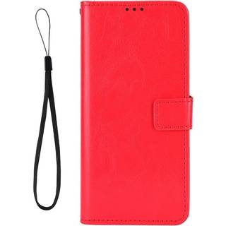 Motorola Moto G05 / E15 - EIDERWOOD Kunstlæder Flip Cover m. Strop - Rød
